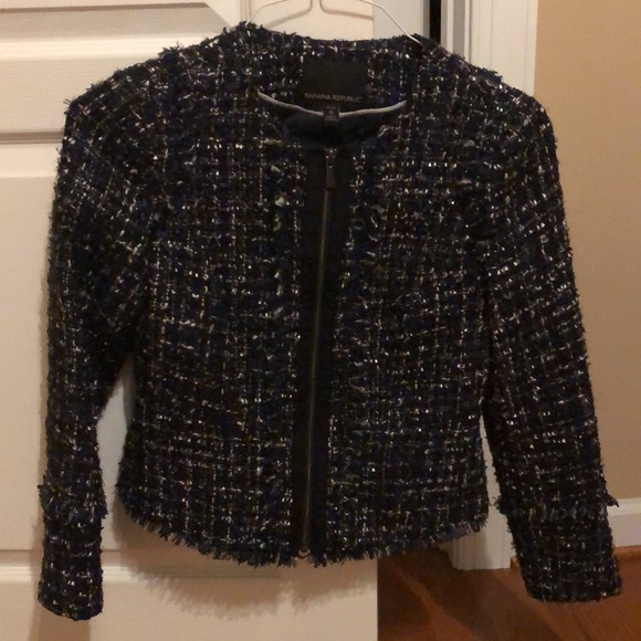 Banana Republic Metallic Tweed Jacket - Picture 5 of 9